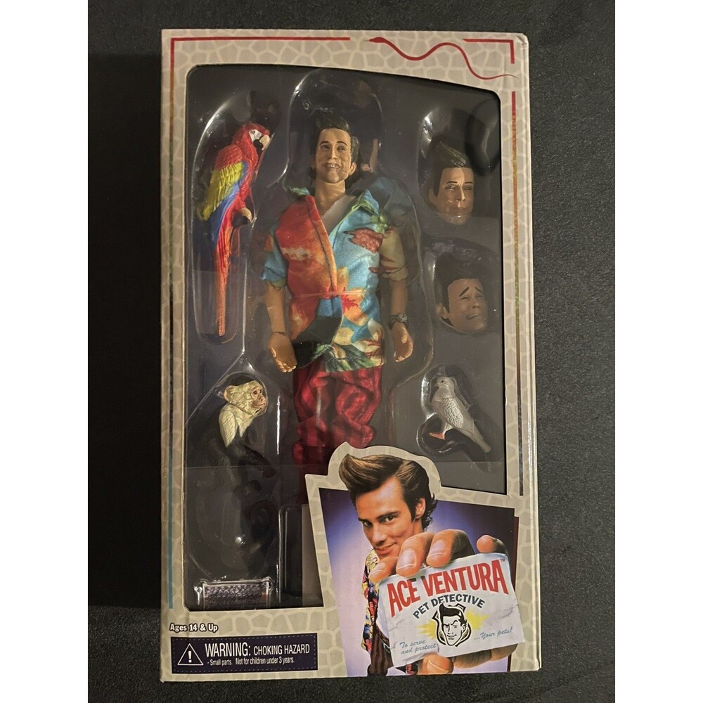 NECA 2019 ACE VENTURA Pet Detective 8" inch Clothed Action Figure New NIB